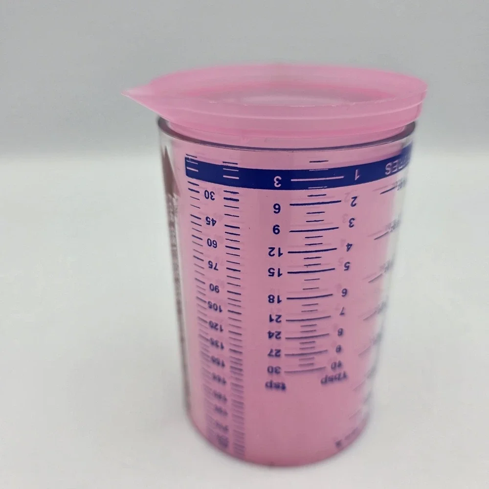 Pampered Chef 2236 Mini Measure Plastic Pink 1 Cup Measurement Dry & Liquid